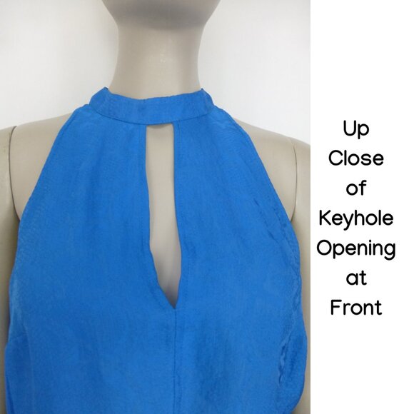 Bebe Keyhole Lace-Trim Halter Top - Picture 7 of 13